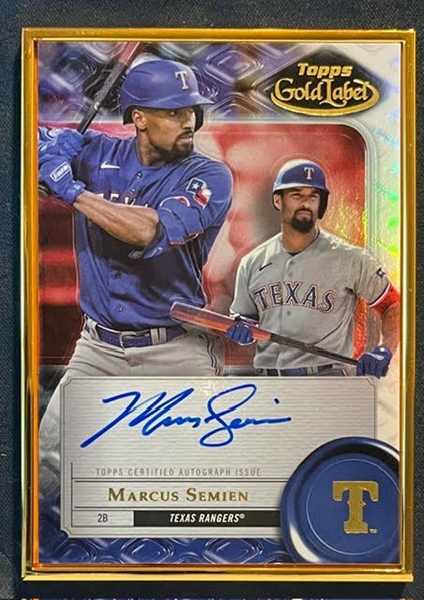 2022 Topps Gold Label Marcus Semien Auto Rangers