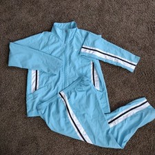 Nike Tracksuit Women's Large 12-14  Set Silver Tag Y2K Vintage Light Blue