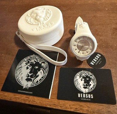 VERSUS VERSACE Fire Island Watch White with Silicon Strap Chase And Papers
