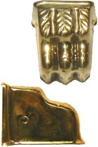 FURNITURE-REPAIR-STAMPED-BRASS-CLAWFOOT-LEG-CAP-B2303
