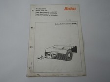 Ersatzteilliste Anbaukehrmaschine Hako Variette (6145) Hako Hausdruckerei