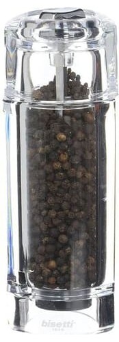 Bisetti Macina pepe Trasparente Acrilico macina in acciaio - 9820