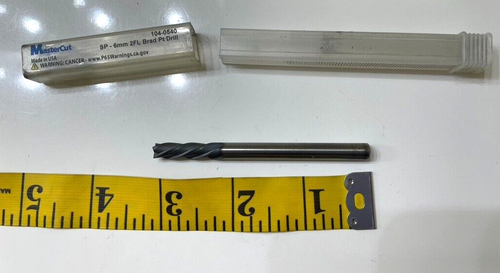 6mm carbide 2 fl Master Cut drill bit brad pt sp 104-0540 new made in USA