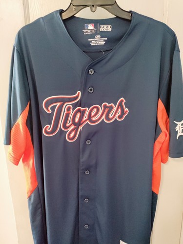 MLB GENUINE MERCHANDISE Detroit Tigers Baseball Jersey Size Large New Tx3 Cool - Picture 2 of 7