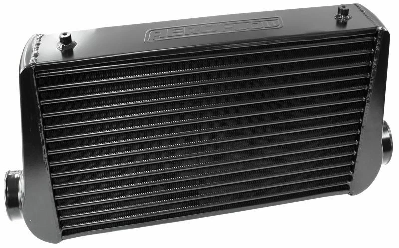 Aeroflow 450 X 300 X 76mm 3" In/Out Aluminium Intercooler Black AF90-1001BLK