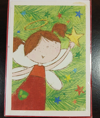 Paper Magic Group 18 Holiday Christmas Cards w Envelopes Girl Angel Stars