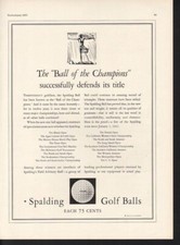 1931 SPALDING GOLF BALL CLUB OUTDOOR SPORT DECOR MAN CAVE ART DECO AD 13911