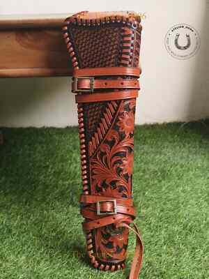 Western Tanned Leather Leg Holster Fits Rossi Ranch Hand Henry Mares Leg