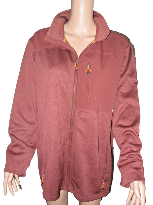 ORVIS Men's Johnson Fork Rust Fleece Long Sleeve Jacket Sz L