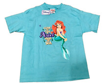 Disney Vintage 90's Girls Youth Medium 6/7 Ariel Editorial Print Cotton T Shirt