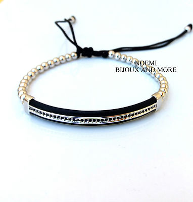 NOEMI GIOIELLI BRACCIALE UOMO DONNA SFERE ZIRCONI NOVITA BR02ARJ - Foto 2