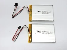 3.7V 2400mAh 8.88Wh Li-Polymer Lithium Polymer Tablet PC batteries (2 PACK)