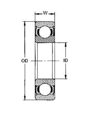NMB 608SSD21 single row ball bearing. Made in Thailand ID is .314
