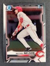 Matheu Nelson 2021 Bowman Draft Chrome #BDC-103 Cincinnati Reds