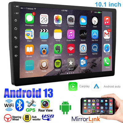Car Stereo Radio Apple Carplay Android 13 10.1'' Double Din Touch Screen GPS WIFI