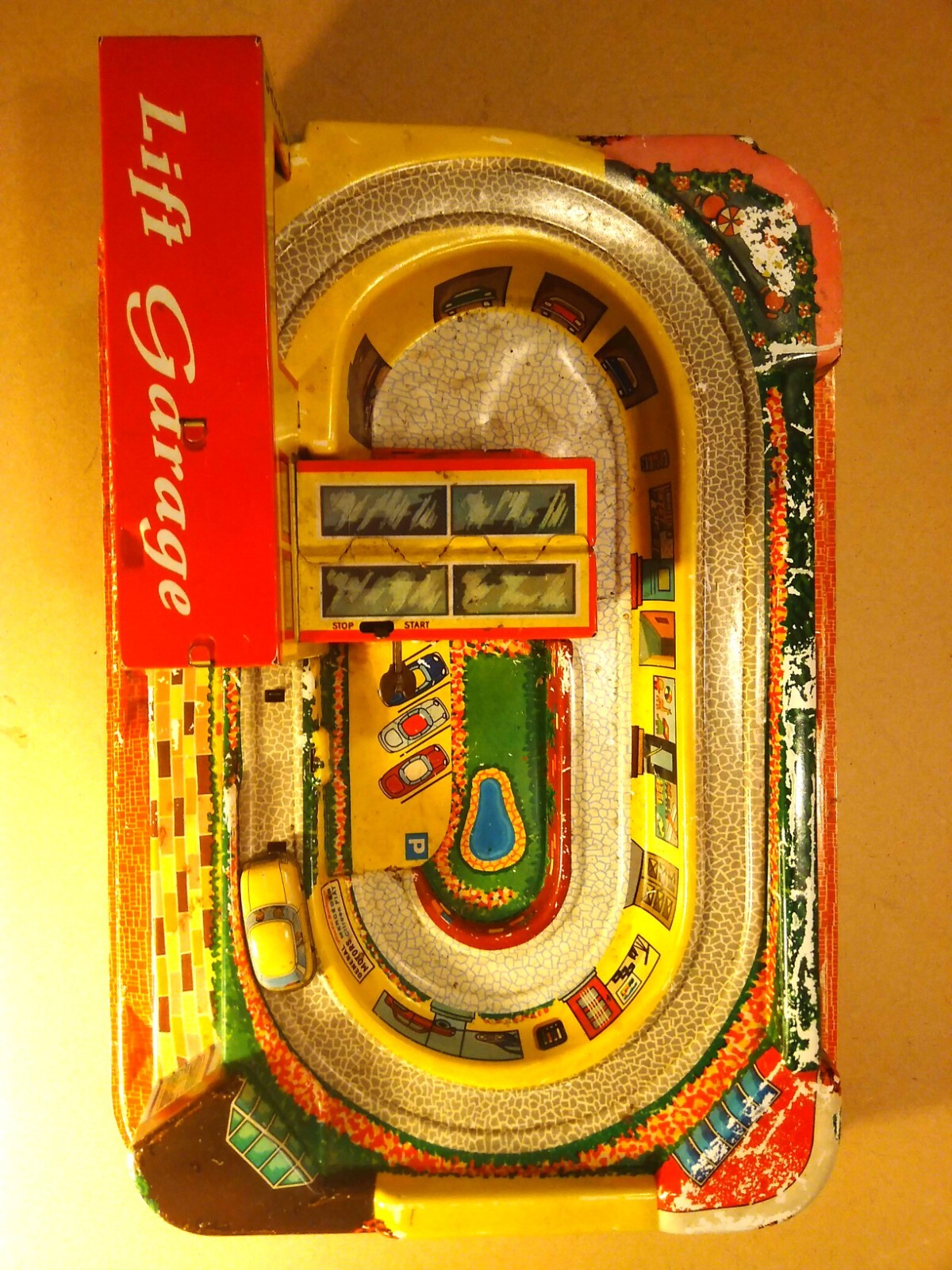 Technofix Lift Garage tinplate and plastic clockwork toy eBay