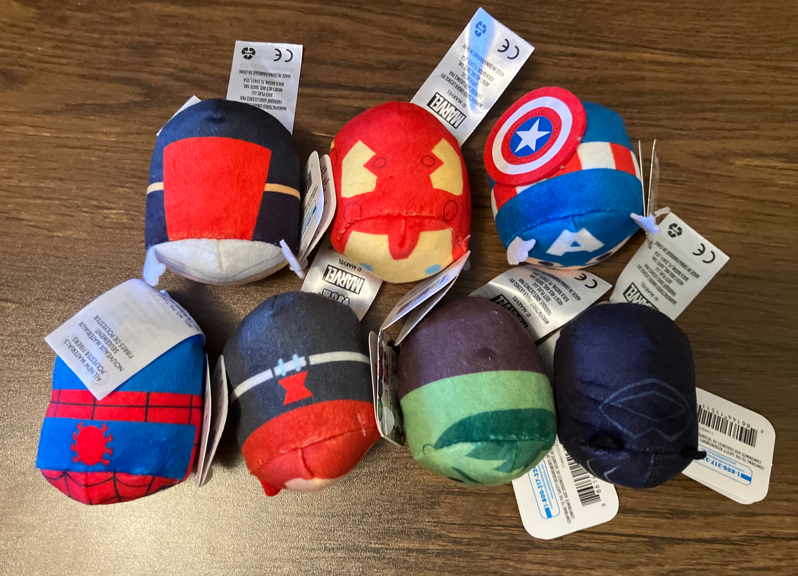 Marvel Stuffed Tsum Tsum Lot New Iron Man Hulk Thor Spider-man Captain Panther thumbnail 2