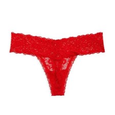 Victoria's Secret The Lacie Lace Thong Panty M Lipstick Red NWT 