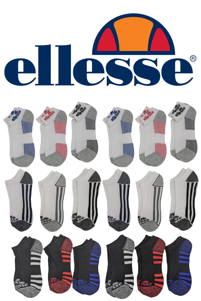 Ellesse Sport 'DRYMAXX' Men's Low Cut Ankle Socks 6 Pack UK 7-11 (A77)