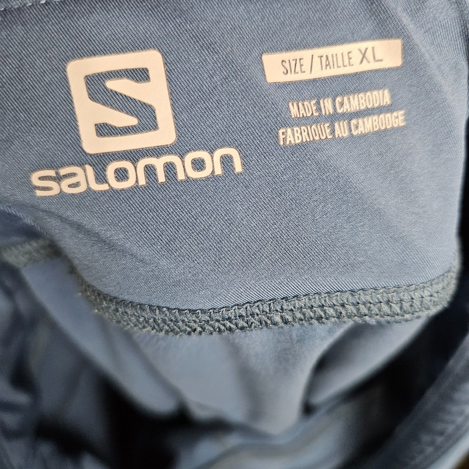 Salomon Leggings da donna blu attivi riflettenti pantaloni da ciclismo taglia XL