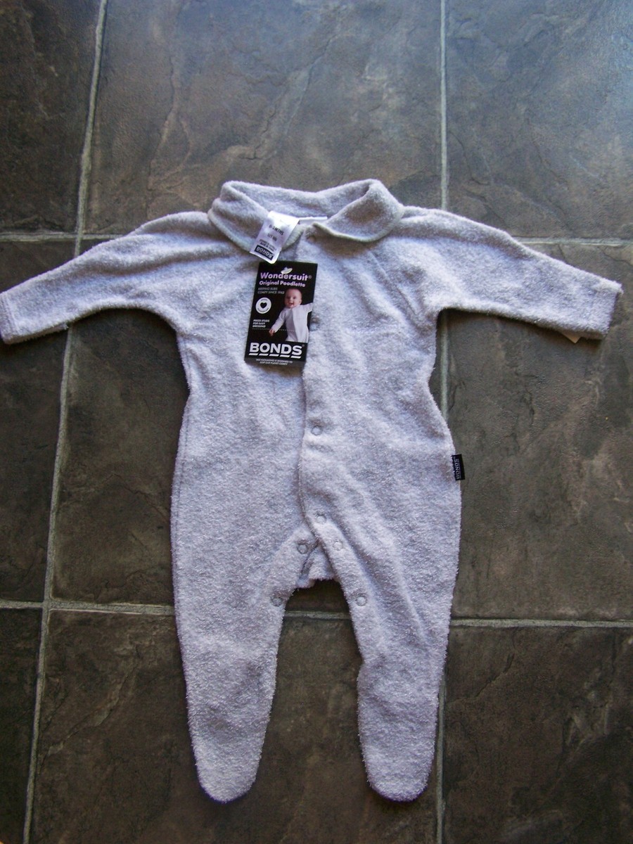 BNWT Baby's Unisex Bonds Grey Poodlette Wondersuit Coverall