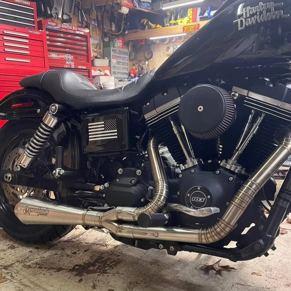 2-1 Exhaust Pipe Muffler fits Harley-Davidson Dyna Low  Rider FXDL 2 into 1  - Image 4 of 4