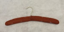 Neiman Marcus Vintage Padded Satin Boudoir Lingerie Clothes Hanger Rust Orange