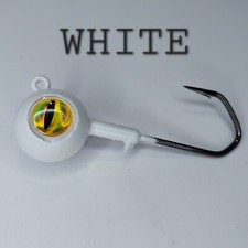 Big Eye Ball Jigs, 3pk , Fluke, Flounder, Striper, Rattle, Gulp jigs, Bluefish