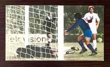 1974 Excelsior Hugo Sotil Goal Historic Card Real Madrid 0-5 Barcelona
