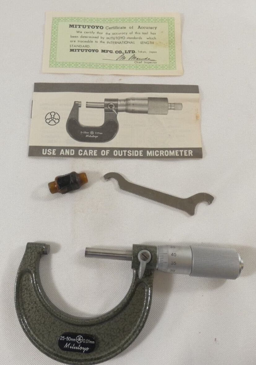 Micrometro Esterno Mitutoyo 103-130: Precisione Assoluta Per Misure Da 25 A 50 Mm - Foto 7