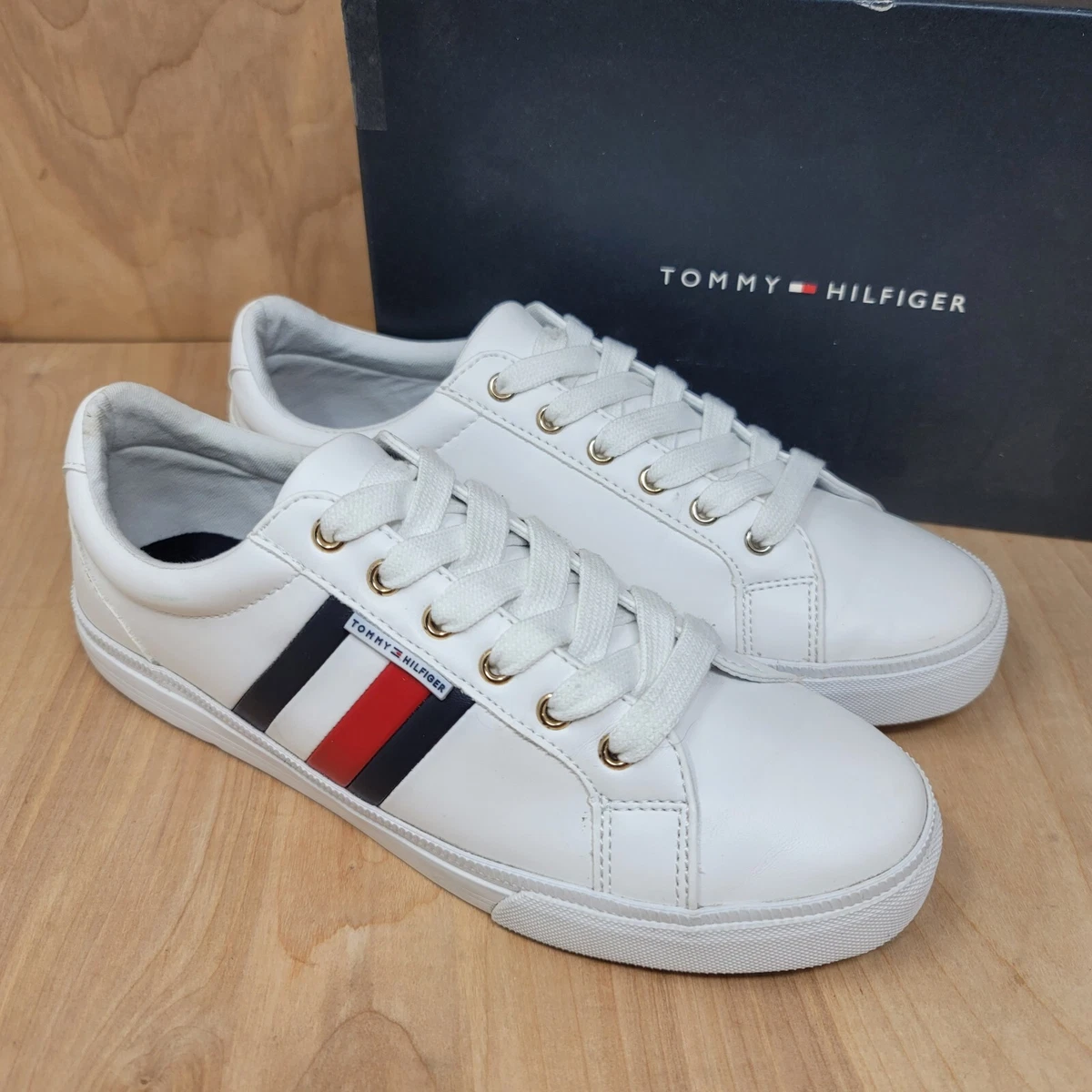 Tommy Hilfiger Womens Sneakers Size 8.5 TW Lightz Fashion White Shoes | eBay