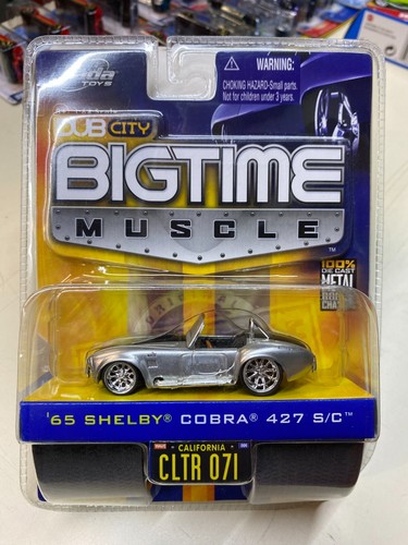 Figurine Voiture 1/24 Shelby Cobra 427 S/C 1965 - Série Bigtime Muscle De Jada Toys, Neuve