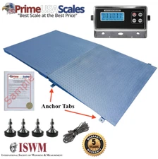 New 5,000 lb x 1 lb 5'x5' (60" x 60") Floor Scale / Pallet Scale with Ramp