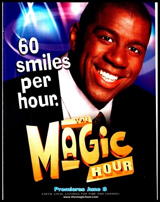 PTP126 MAGAZINE ADVERT 11X8'' THE MAGIC HOUR TV SHOW EARVIN MAGIC JOHNSON