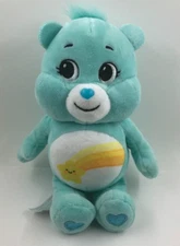Care Bear Plush, Smiling Star,  Unlock Magic Basic Fun, 10",  Lt Turquoise, 2021