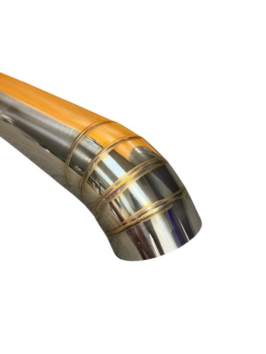 Single Tip Stainless Blastpipe Blast Pipe 3 inch to "4 Turn Down Pie Cut VIP - Picture 4 of 5