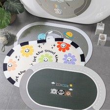 Absorbent Soft Bath Mat Bathroom Shower Rug Floor Carpet Non Slip Home Quick Dry