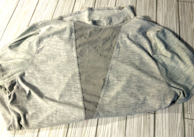 Old Navy Active Breathe On Go Dry Womens Light Gray Shirt Short Sleeve top Large