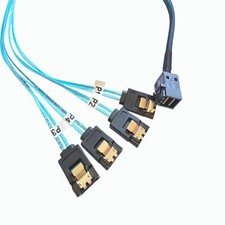 Internal Mini SAS SFF-8643 Host to 4 SATA 7pin Hard Disk Server Raid Cable 0.5M