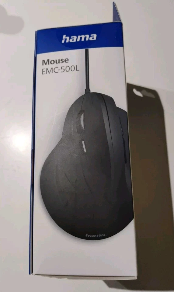 Hama EMC 500L 6 button ergonomic mouse  L/H wired (1.8m) - Image 4 of 4