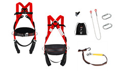 Sicherheitsgurt Auffanggurt XXXL 135cm Umfang + 2m Seil + Werkzeughalter bis 5kg