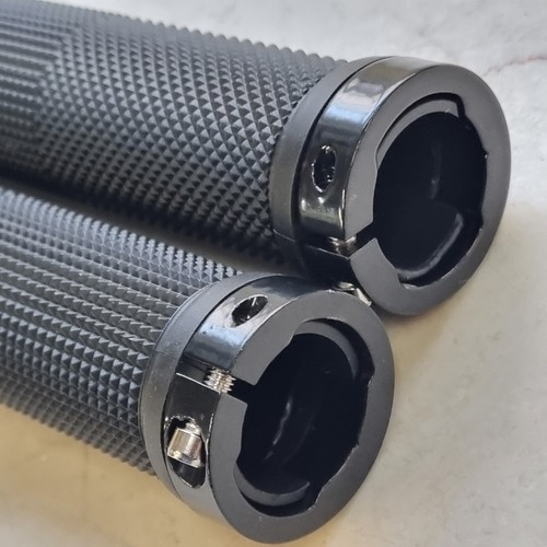 Lock on Handlebar Grips Set Mountain Bike black mtb Pair of - Picture 8 of 16