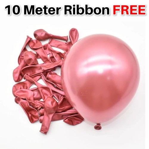 5" 10" 12" CHROME Balloons METALLIC LATEX Helium Ballons WEDDING Birthday Party - Picture 5 of 18