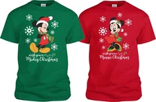 Minnie Mickey Christmas Disney family Christmas vacation Party Matching T-Shirts