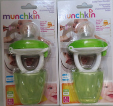 Munchkin Baby Food Feeder with Cap Green NIP-Sealed 2-Packs