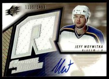 2005-06 SPX ROOKIE JERSEY AUTO Jeff Woywitka Rookie Auto 1135/1499 St. Louis