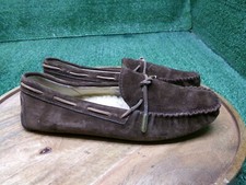 UGG Womens Dakota Sheepskin Brown Mocassin Driving Loafer Slip On Shoes Size 10