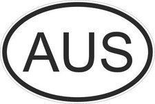 Adesivo adesivi sticker codice auto moto ritagliato  nazioni ovale australia