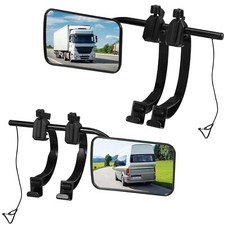 2x Flat Caravan Towing Mirrors for Cars Universal Wing Mirrors Extension Mirror