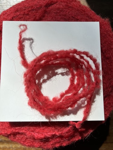 1070g Italy PECCI Loop Yarn Cone 39% Wool 22% Alpaca 25% Acrylic Red - Picture 4 of 7